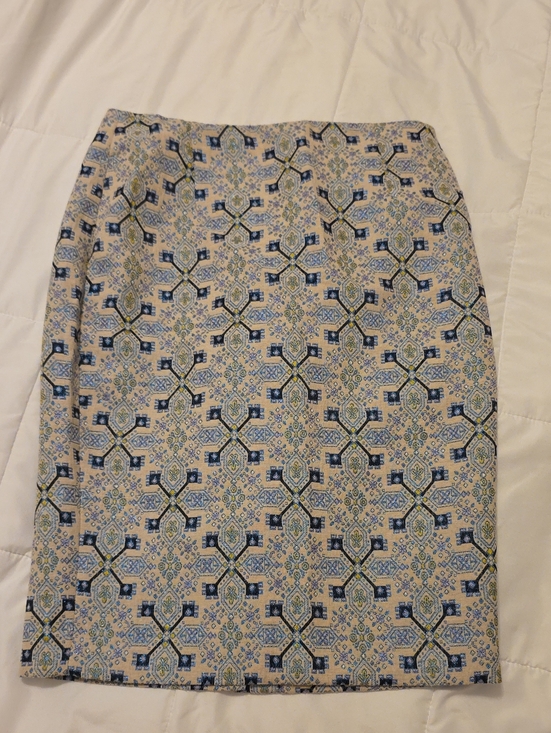 The Limited Dresses & Skirts - The Limited Blue and White Geometric Pencil Skirt